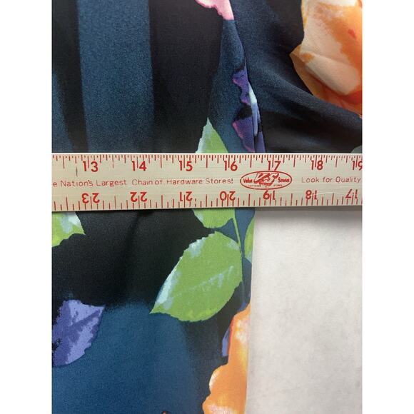 Eliza J Floral Boho 3/4 Sleeve Midi Dress Professional Career Zip Size 8 Petite - Picture 6 of 9